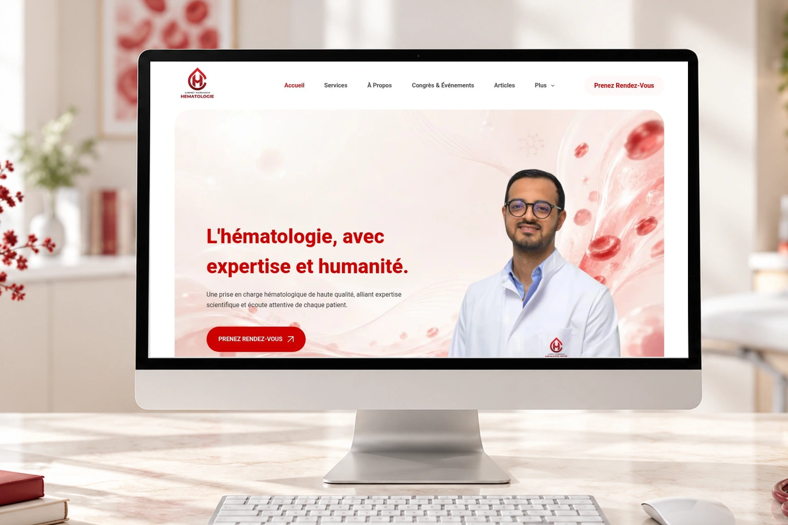 hematologist website design by CREASTATION