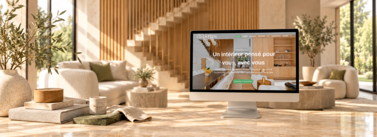 interior design website faizen by creastation